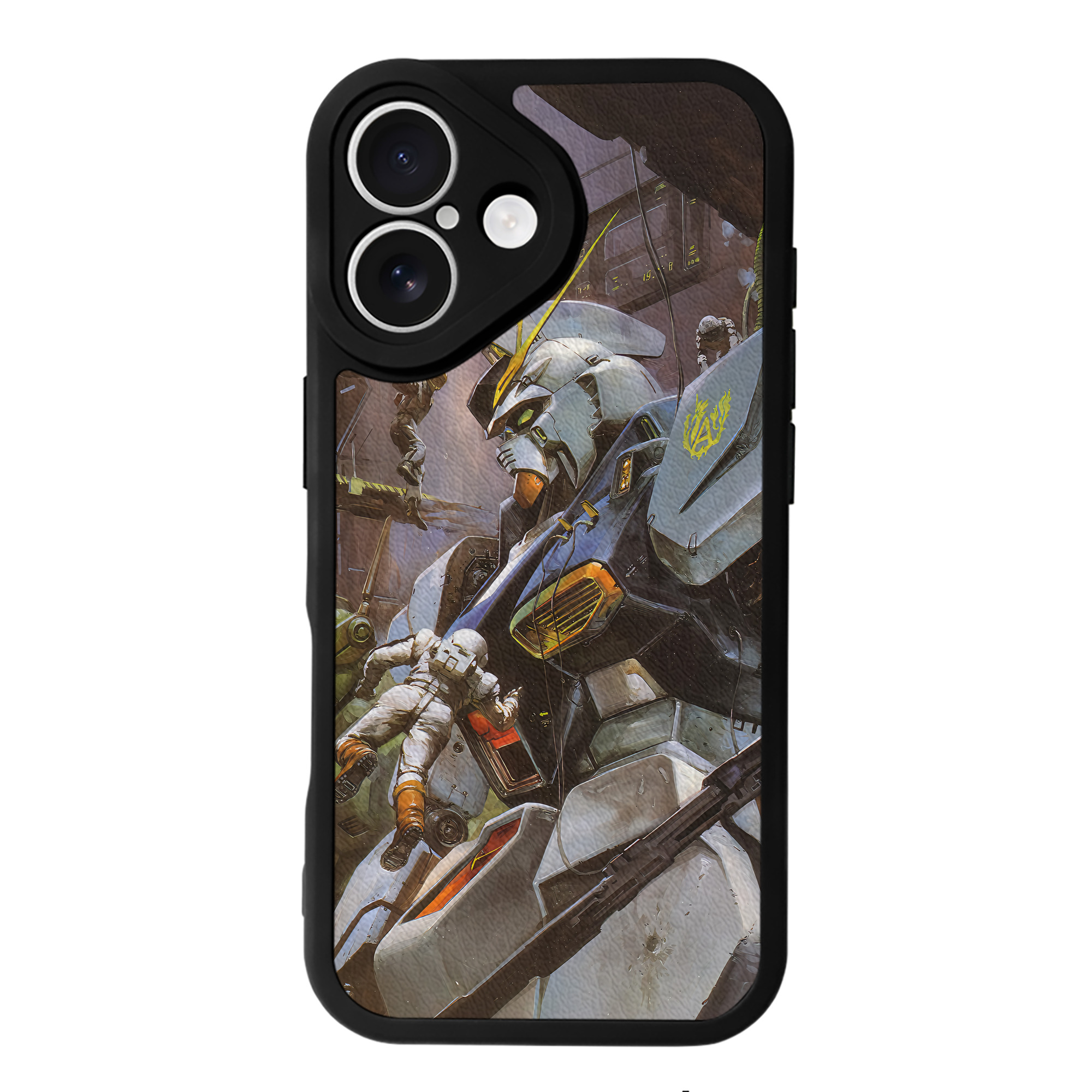 （画像用） 機動戦士ガンダム Mobile Suit Gundam 【iPhone 16シリーズ対応】シリコンスマホケース（レザー調） 材質：シリコン
